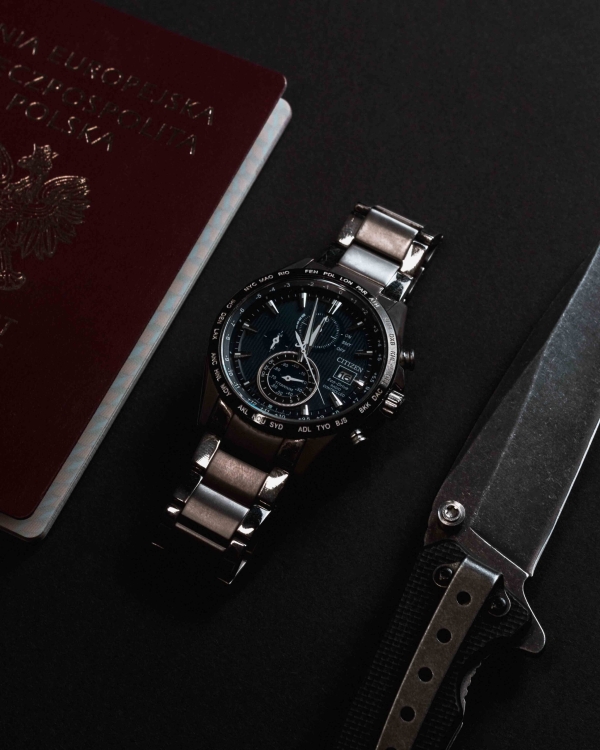 Elegant hand watch in a professional studio photoshoot