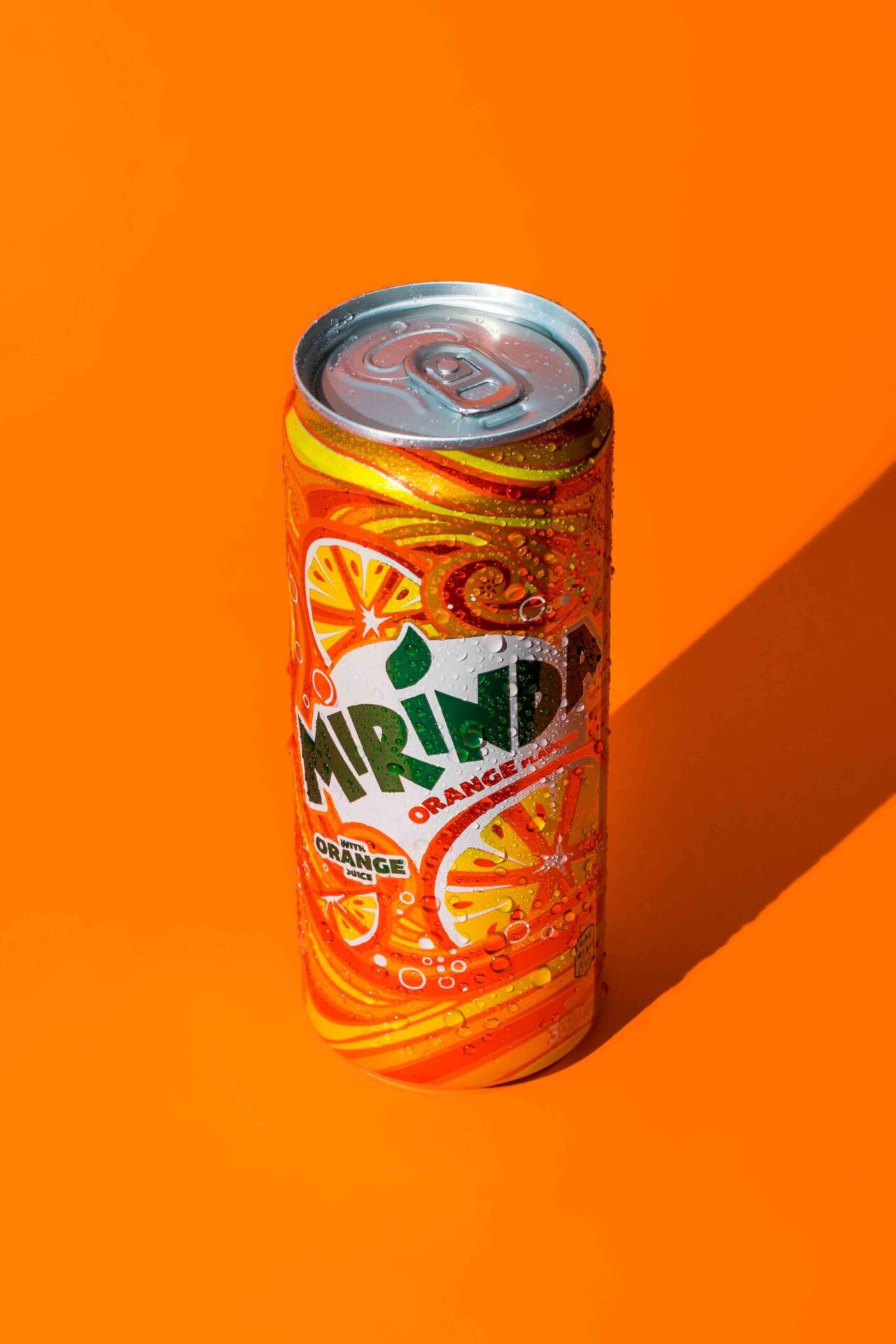 Beverage can in a professional studio photoshoot