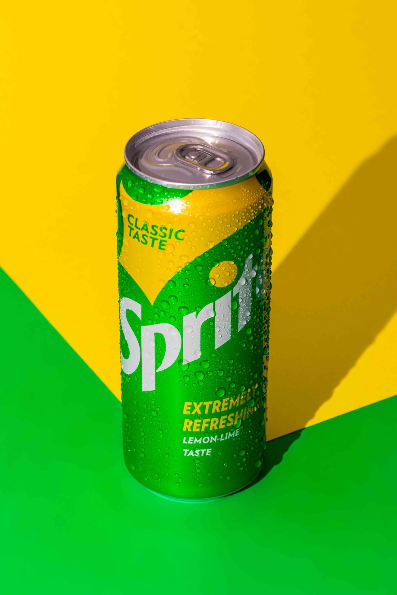 Beverage can in a professional studio photoshoot