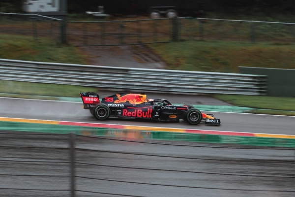 F1 racing car on a track