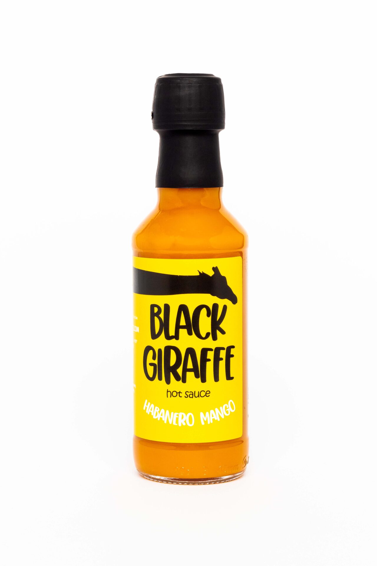 Black Giraffe hot sauce, product photography