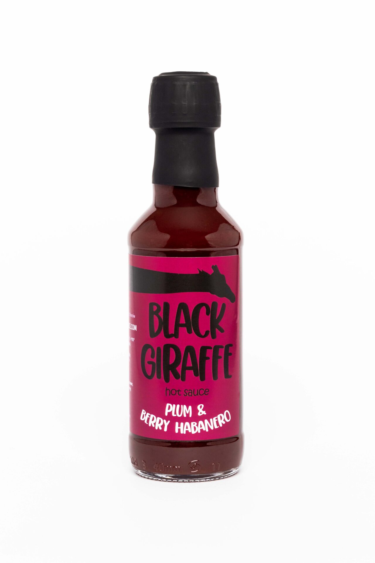 Black Giraffe hot sauce, product photography