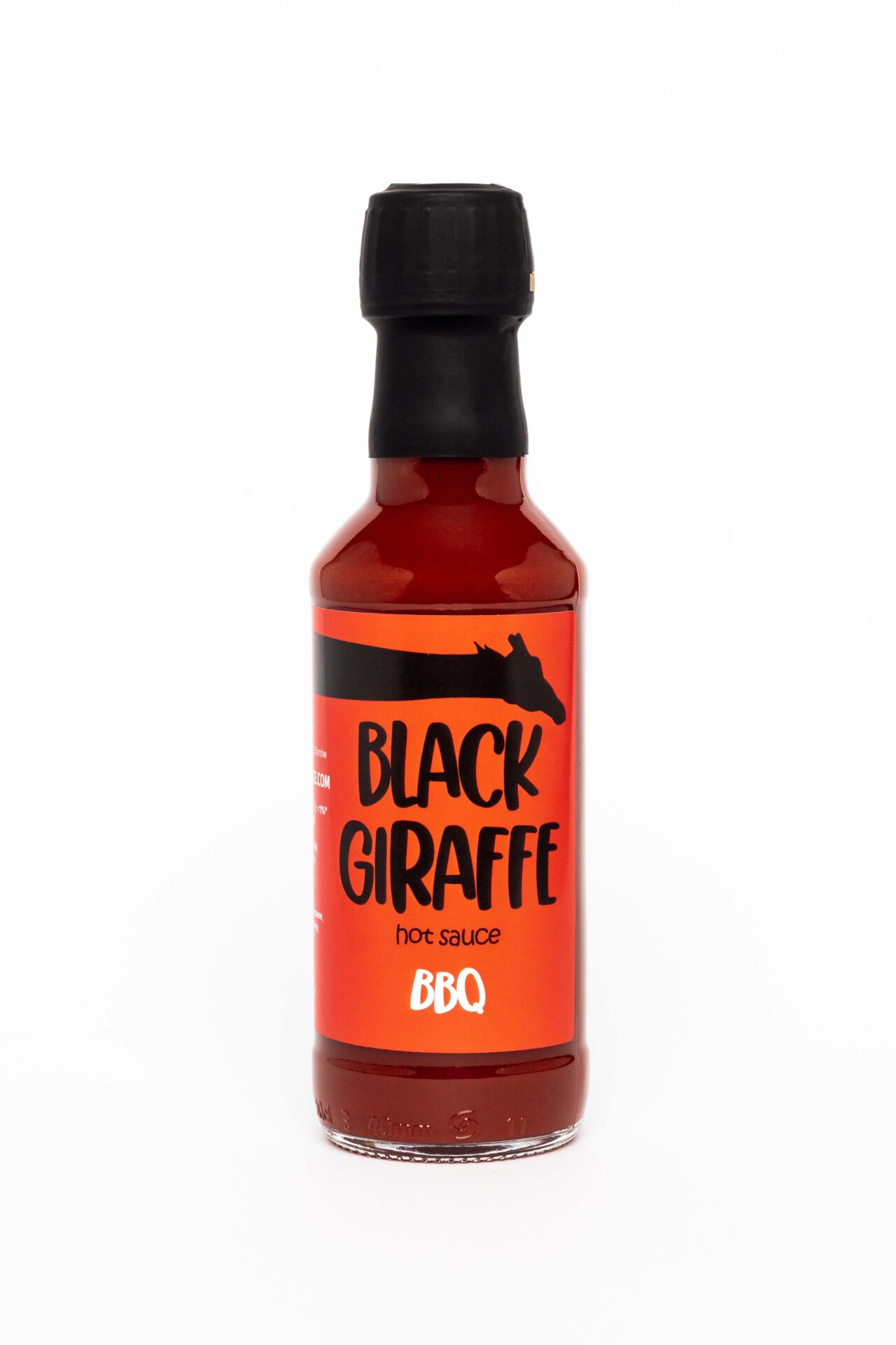 Black Giraffe hot sauce, product photography