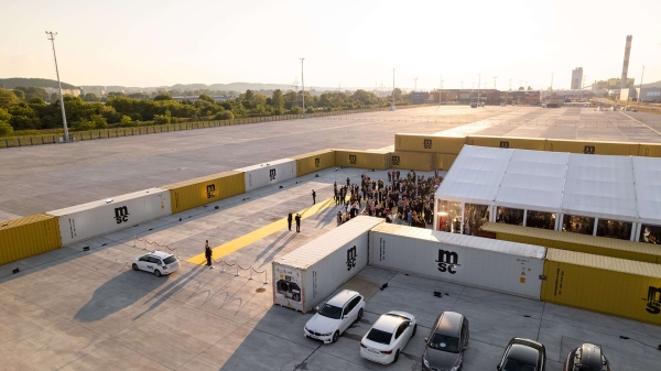 Drone photography on MSC Poland party