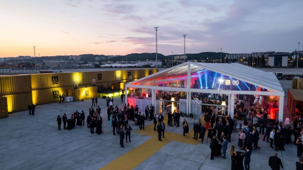 Drone photography on MSC Poland party