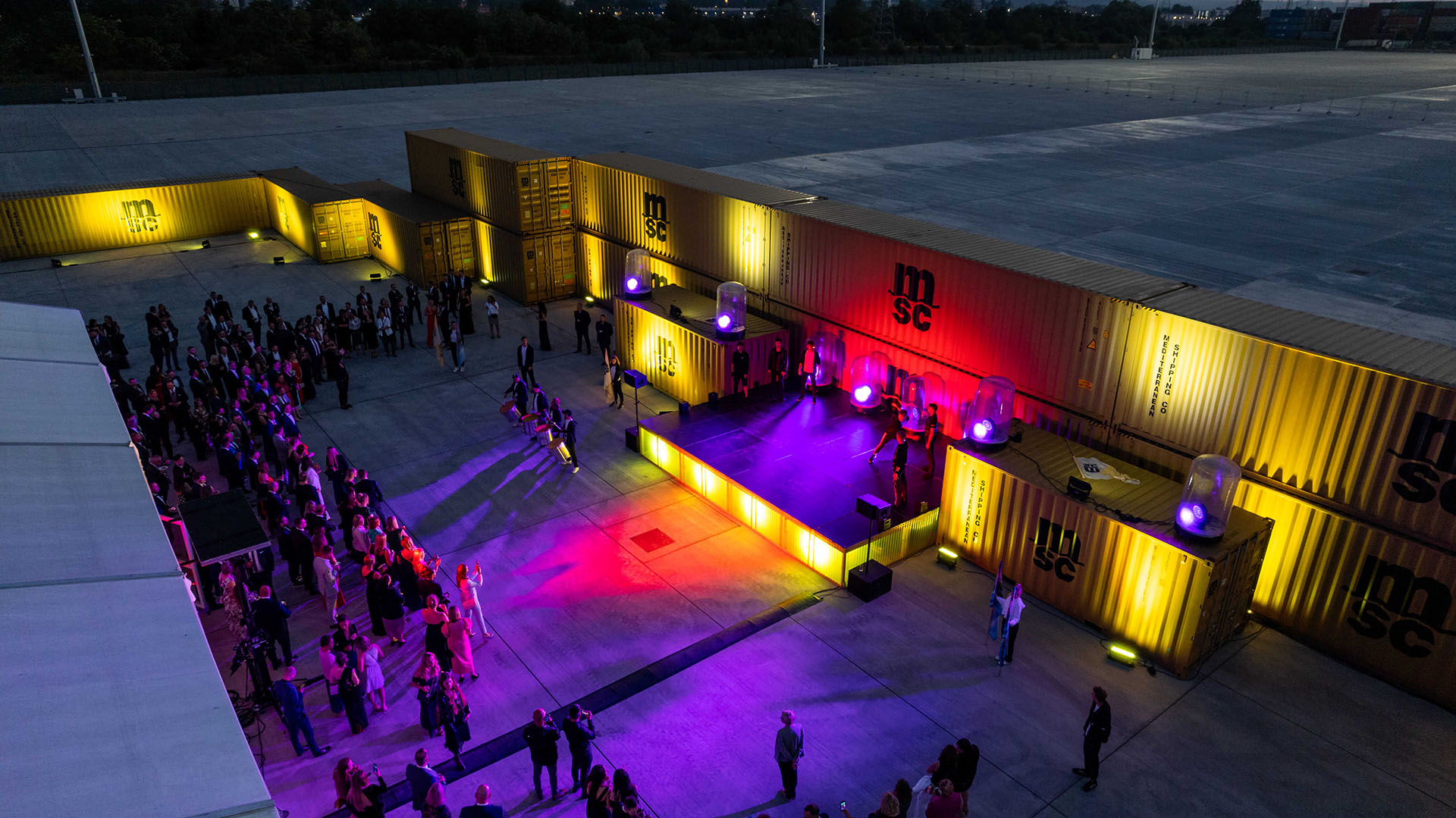 Drone photography on MSC Poland party