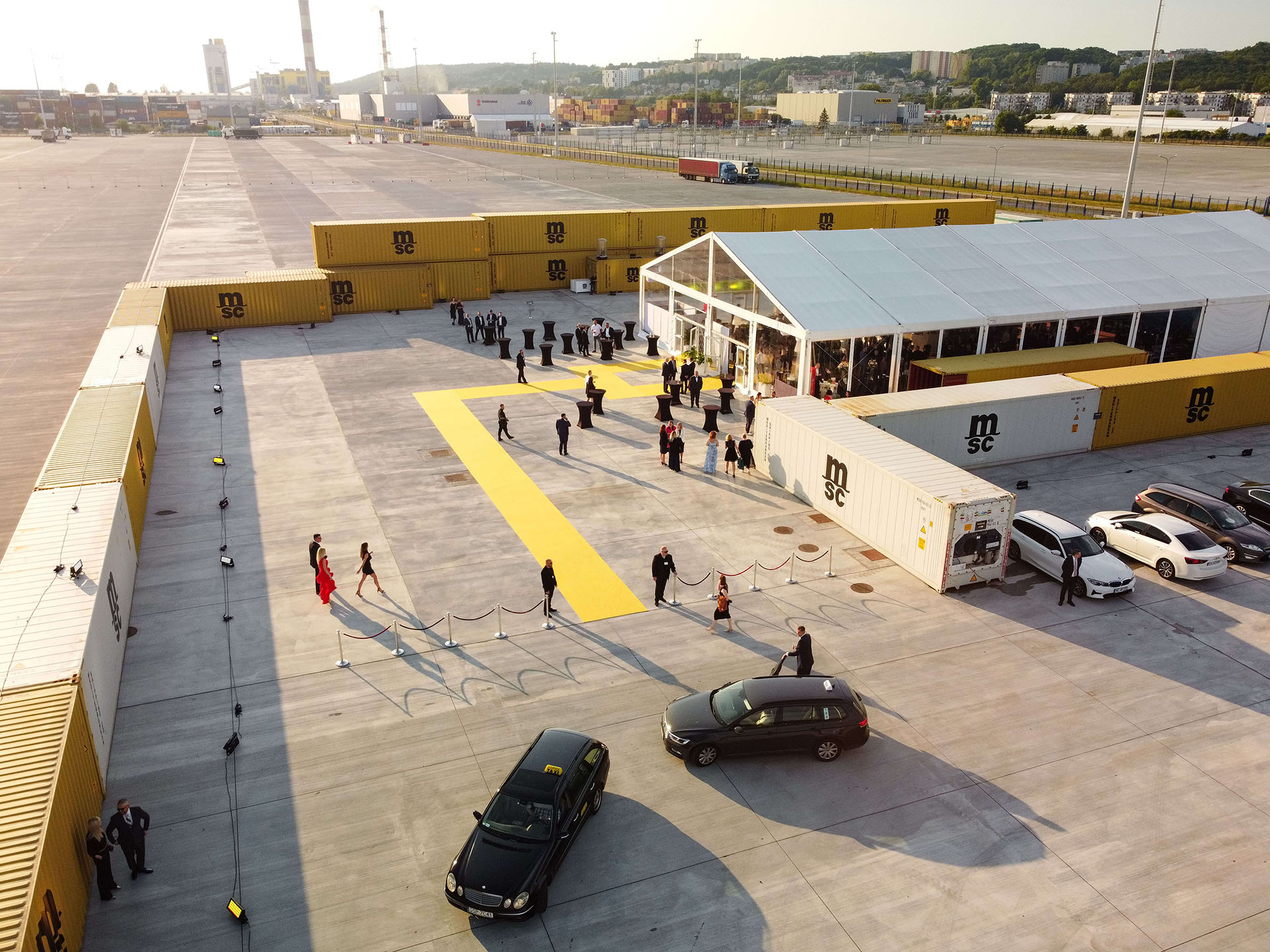 Drone photography on MSC Poland party