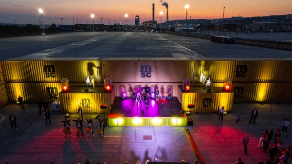 Drone photography on MSC Poland party