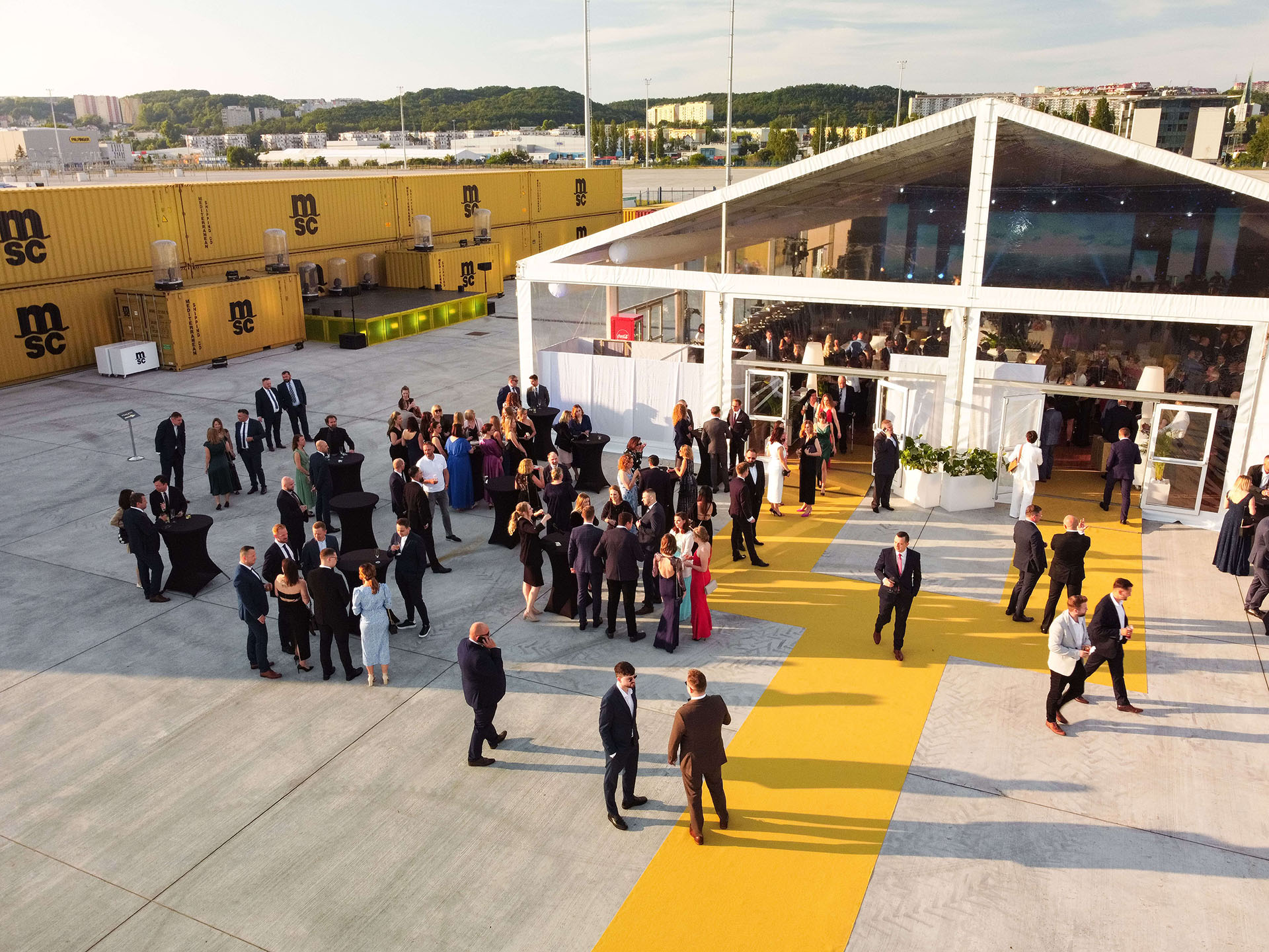 Drone photography on MSC Poland party