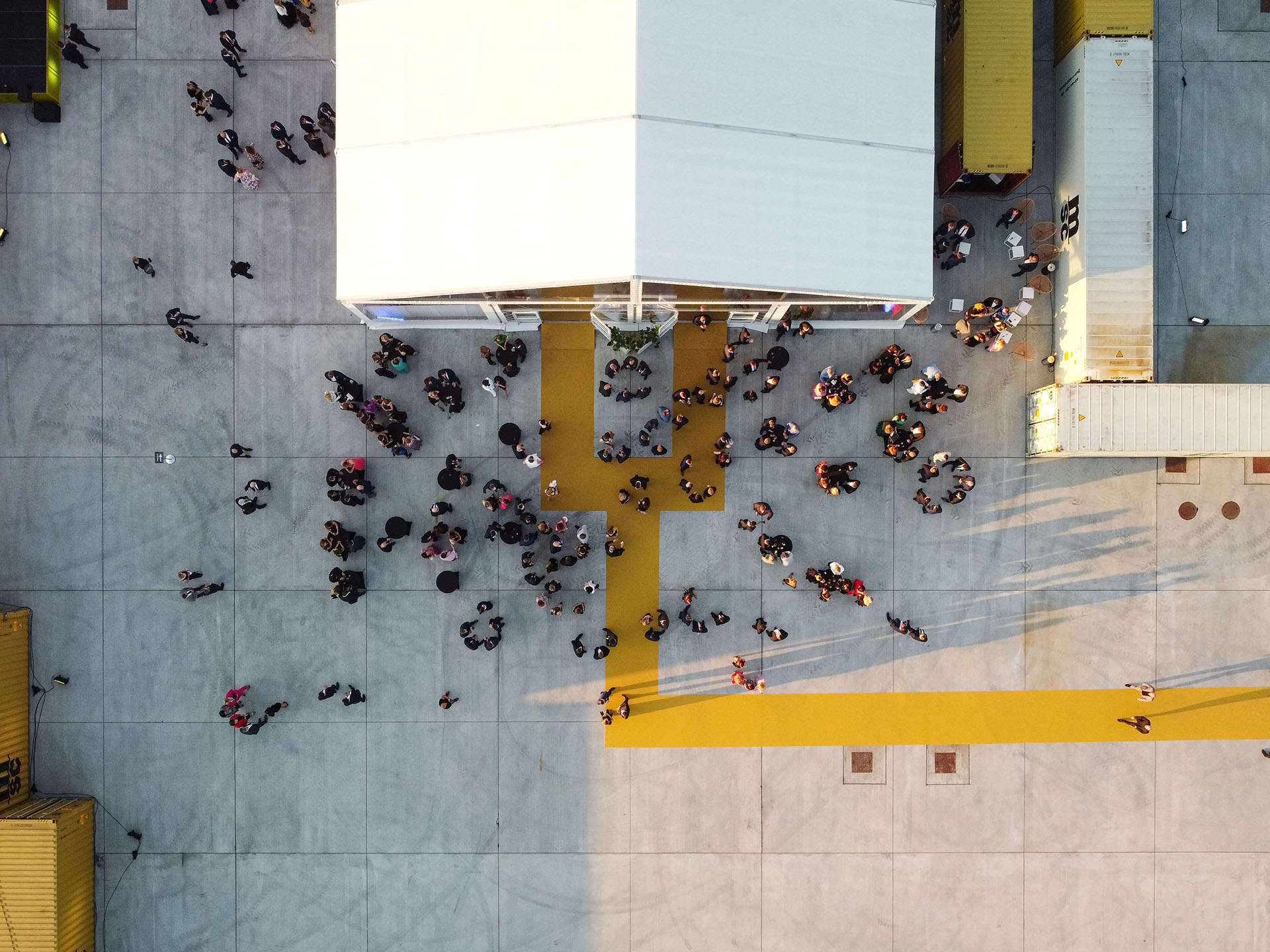 Drone photography on MSC Poland party