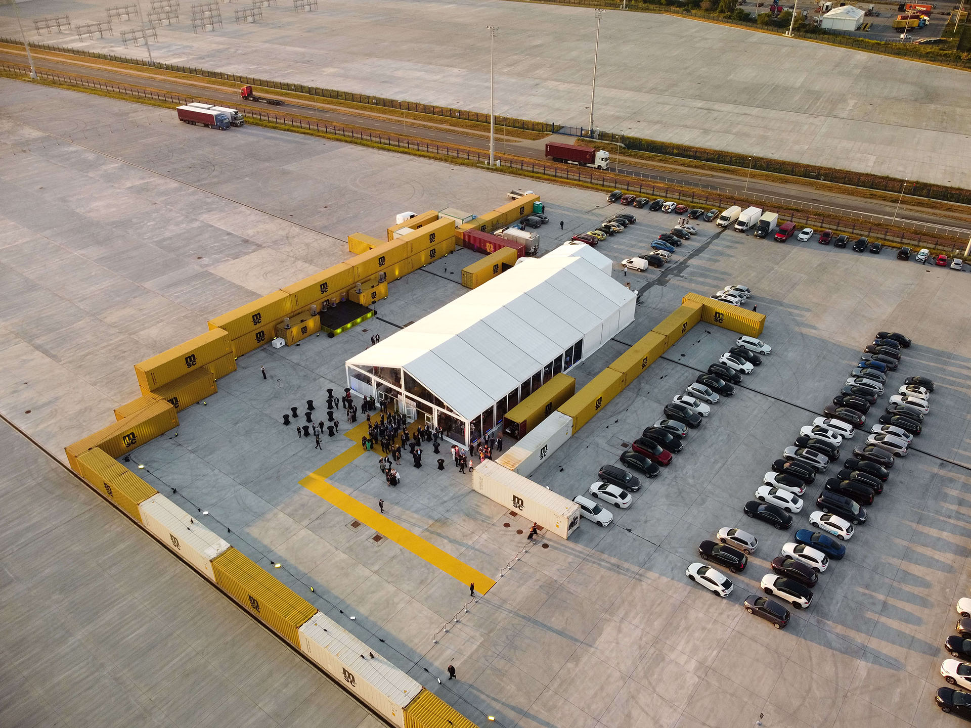 Drone photography on MSC Poland party