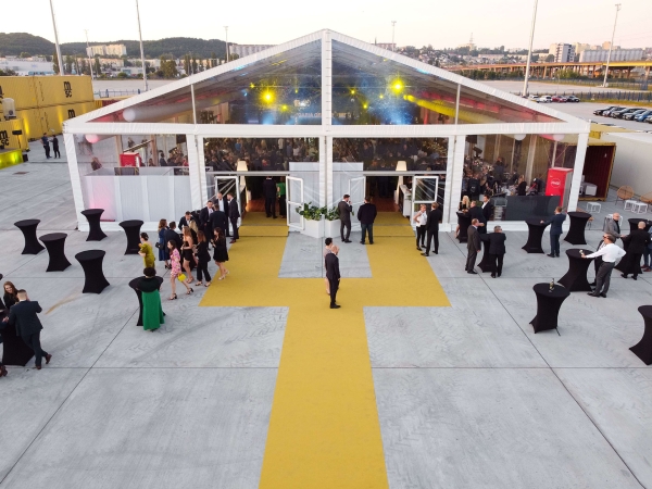 Drone photography on MSC Poland party