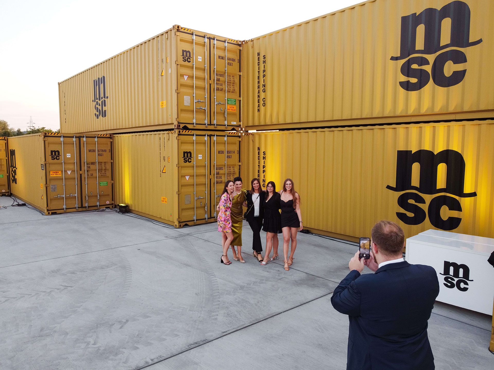 Drone photography on MSC Poland party